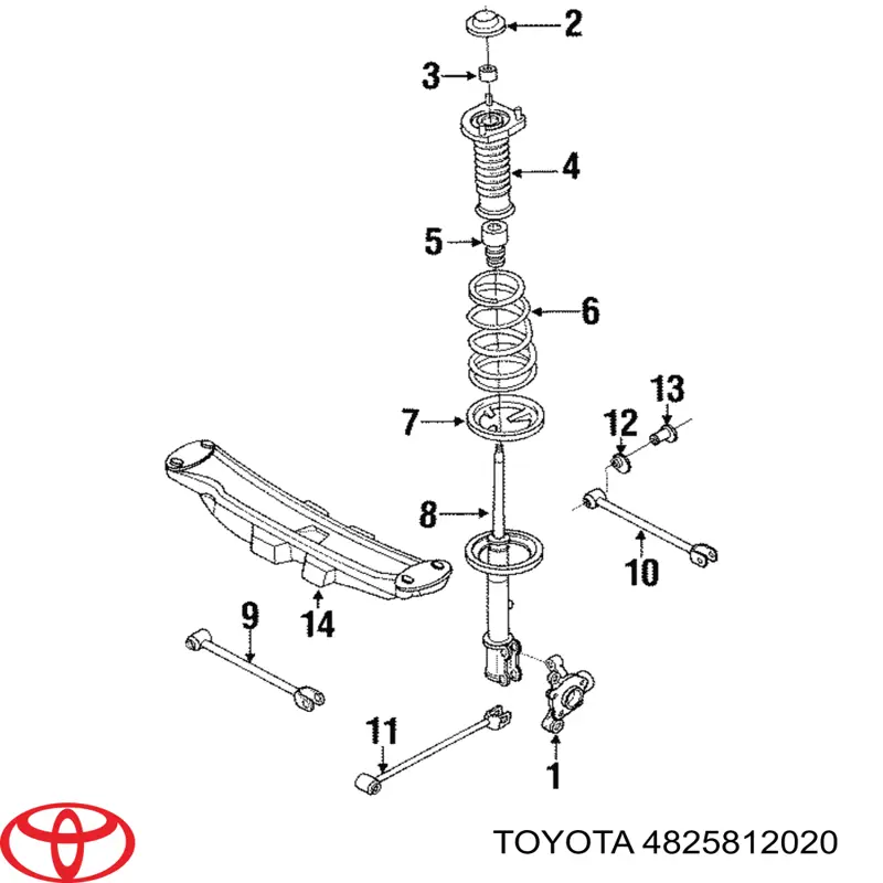 Проставка (резиновое кольцо) пружины задней нижняя на Toyota Corolla E9