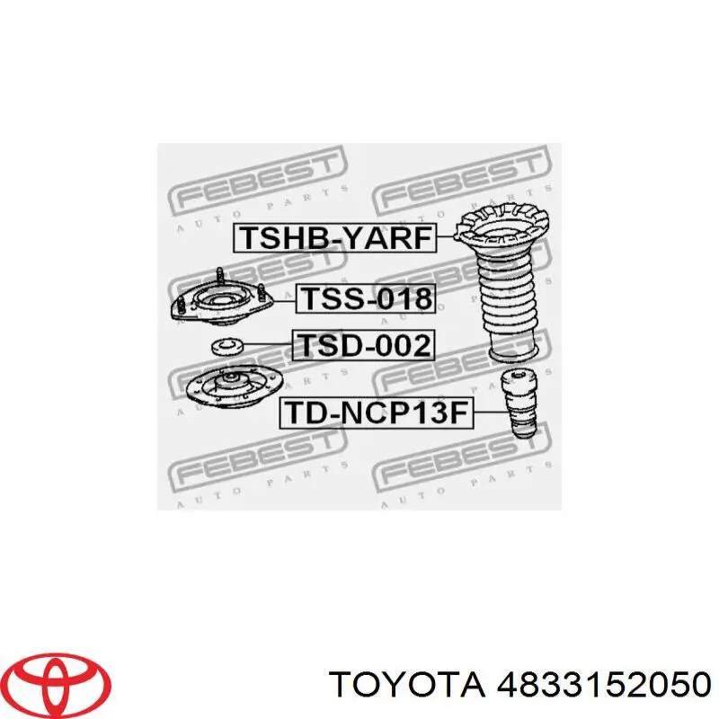 Буфер (отбойник) амортизатора переднего 4833152050 Toyota