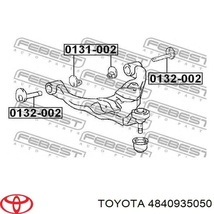 Arandela excéntrica de desorden de la palanca de avance 4840935050 Toyota