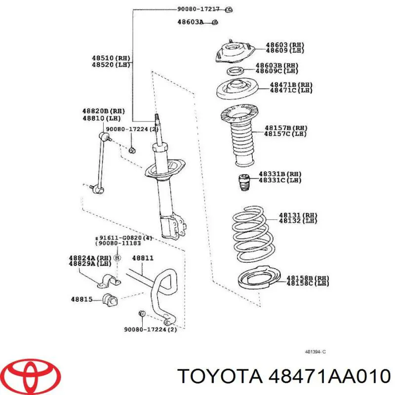  48471AA010 Toyota