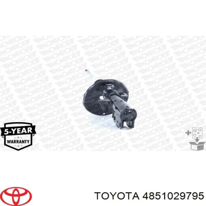 Amortecedor traseiro direito 4851029795 Toyota