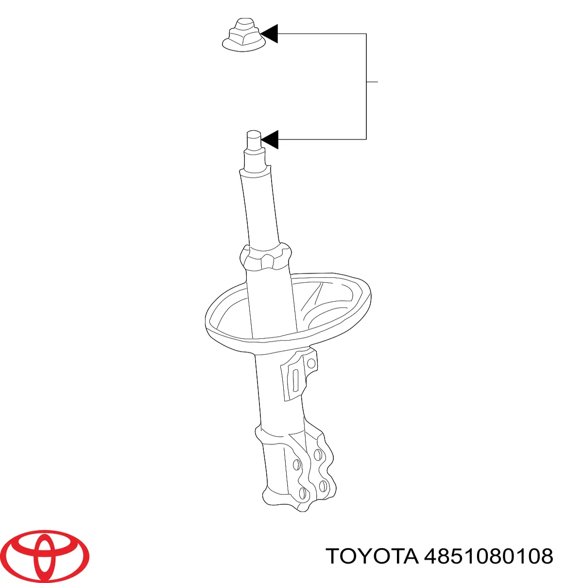 Амортизатор подвески передний левый Toyota 4851080119 цена, от 104.83 USD