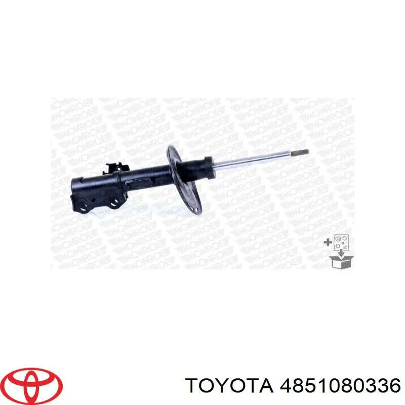 Амортизатор передней подвески правый на Toyota Corolla  E15