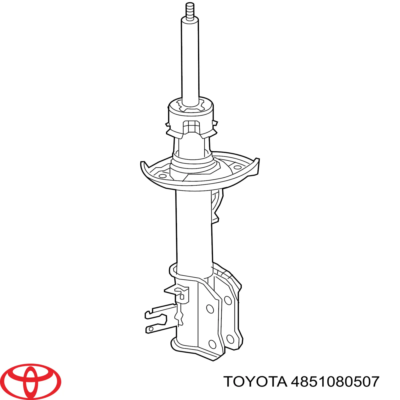 Amortecedor dianteiro 4851080507 Toyota