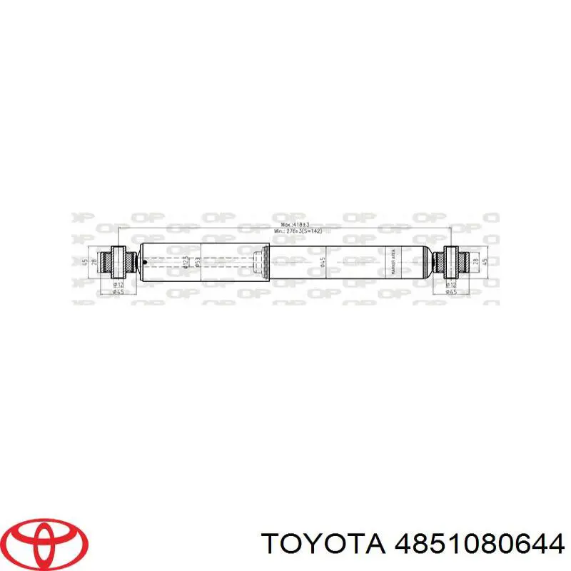 Амортизатор передний правый 4851080644 Toyota