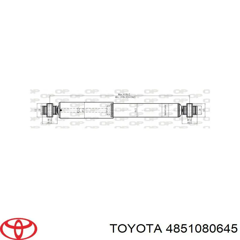 Амортизатор передний правый 4851080645 Toyota