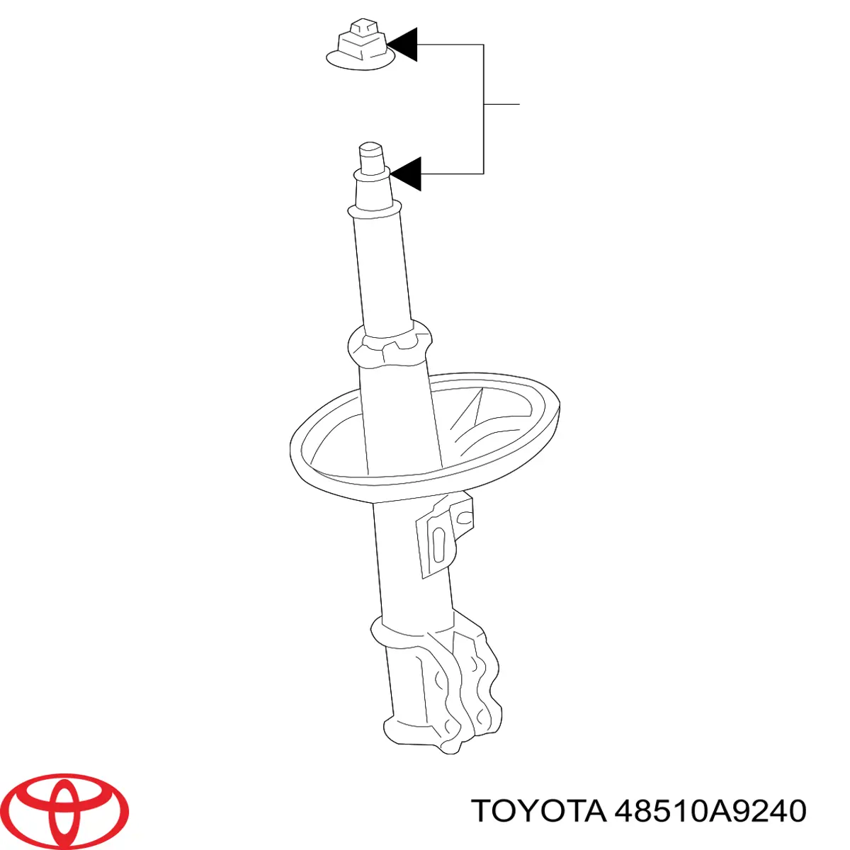  Амортизатор передний правый Toyota Sienna 