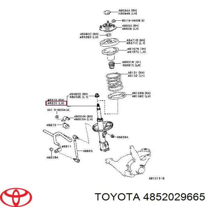 4852029665 Toyota Амортизатор передний левый