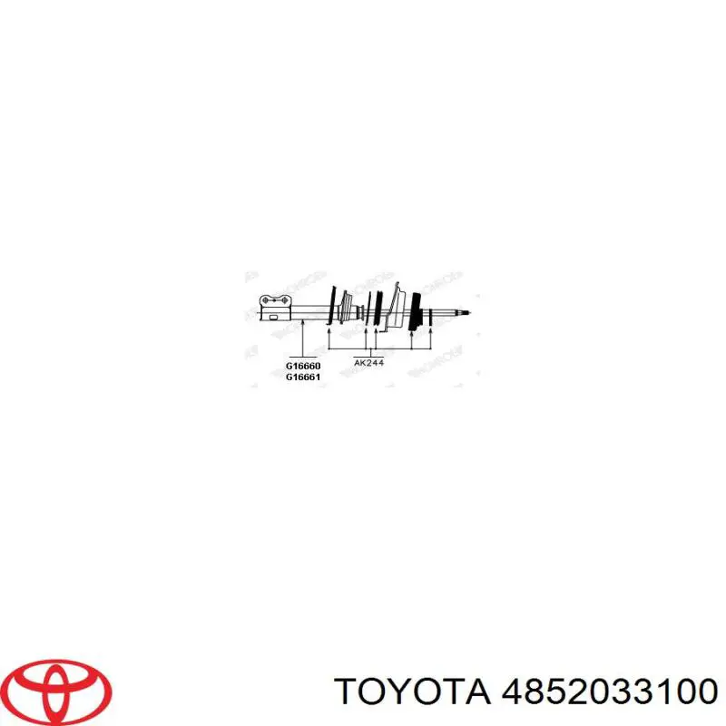 Купить 4852033101 Toyota Амортизатор подвески передний левый