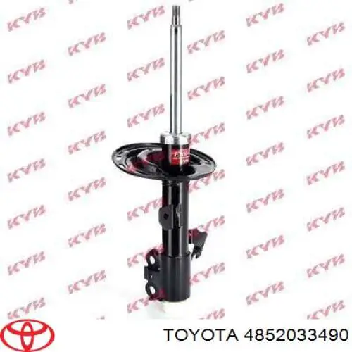 4852033490 Toyota amortecedor dianteiro esquerdo