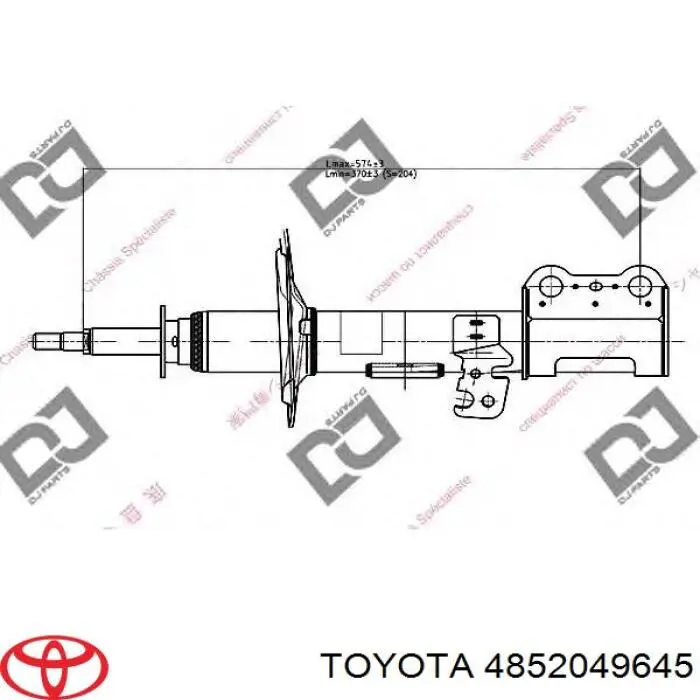 Амортизатор передней подвески левой Toyota 4852049645 цена, от 72.63 USD
