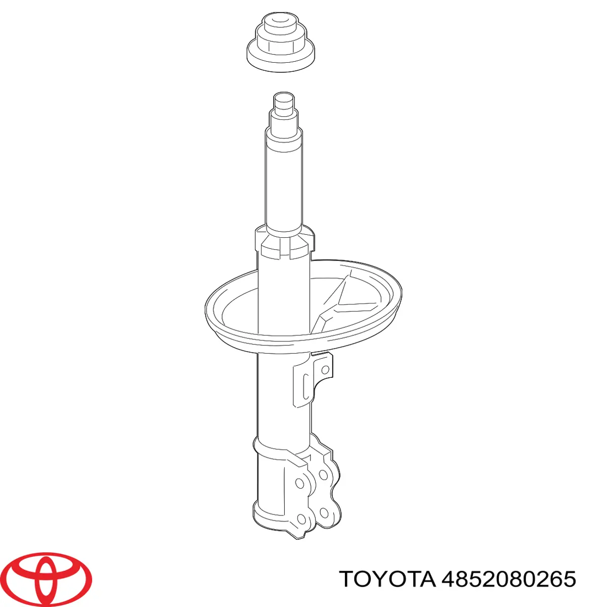 4852080265 Toyota amortecedor dianteiro esquerdo