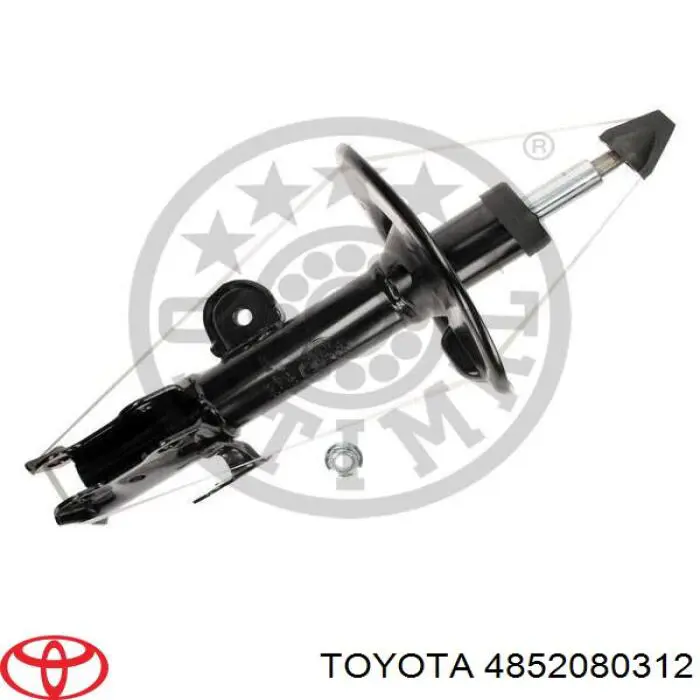 4852080312 Toyota amortecedor dianteiro esquerdo