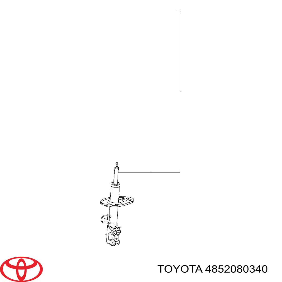 4852080340 Toyota амортизатор передний левый
