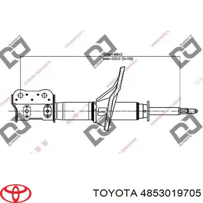 Compre 4853019705 Toyota Amortecedor traseiro direito