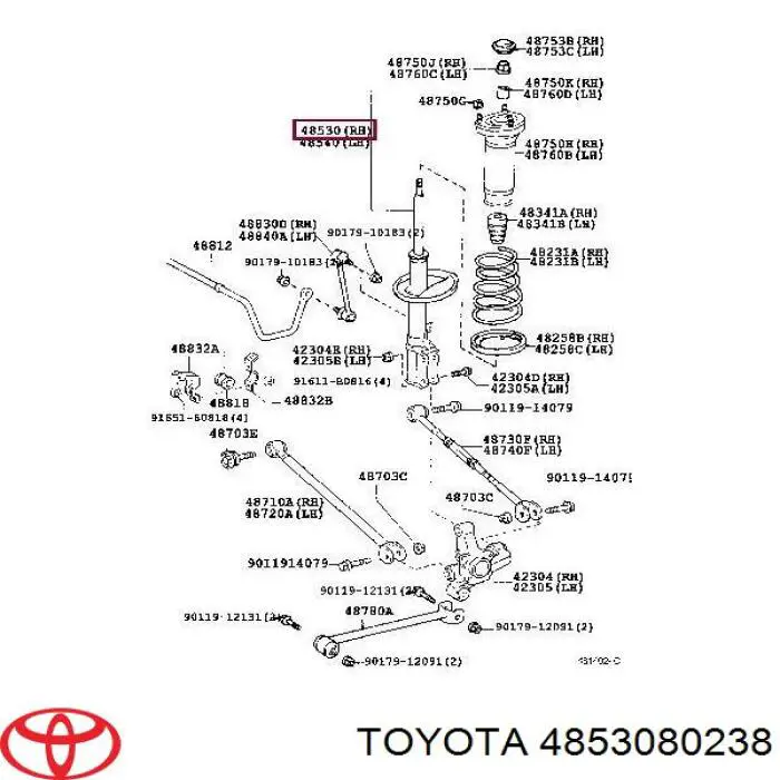 4853080238 Toyota 