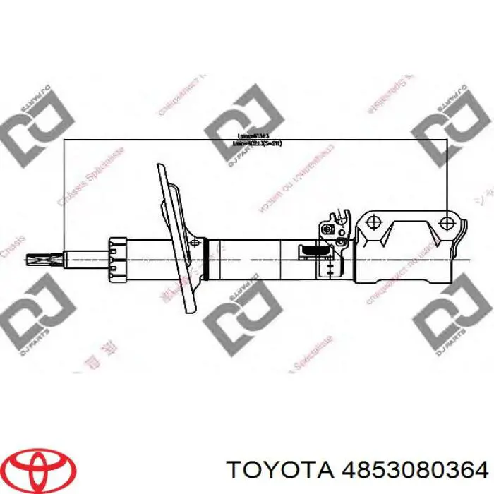 Амортизатор задний, правый Toyota 4853080364 цена, от 63.56 USD