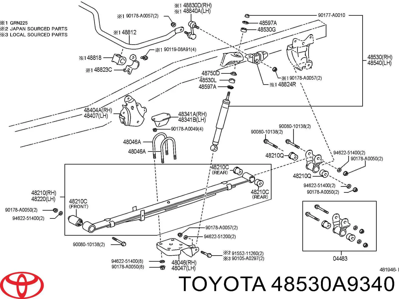 48530A9340 Toyota 