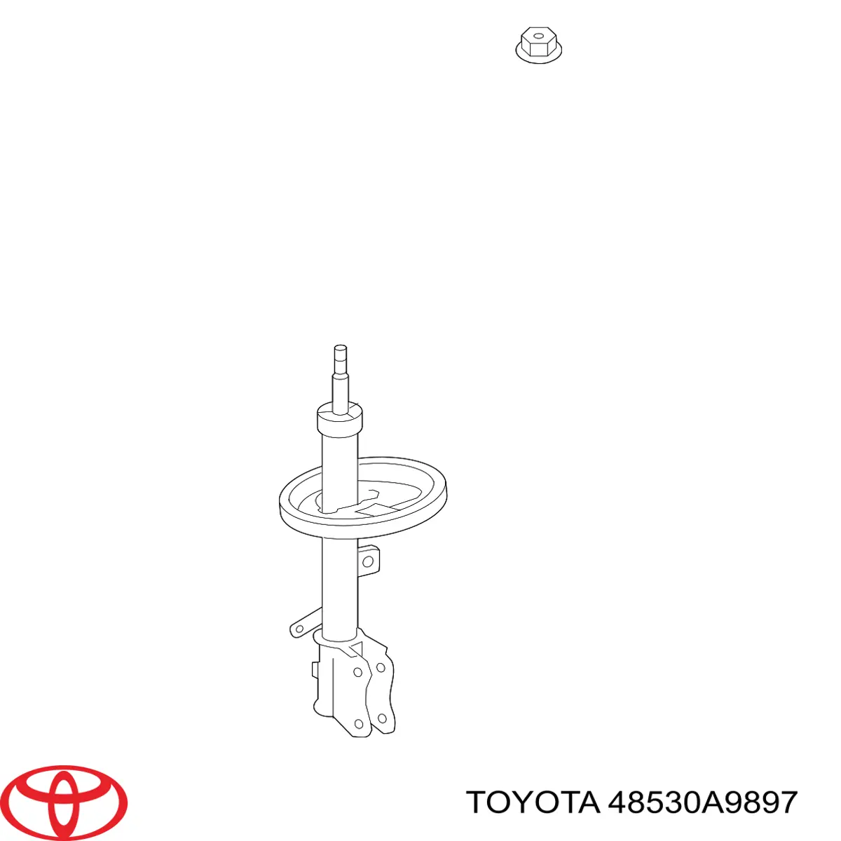 Амортизатор задний, правый Toyota 48530A9897 цена, от 152.54 USD