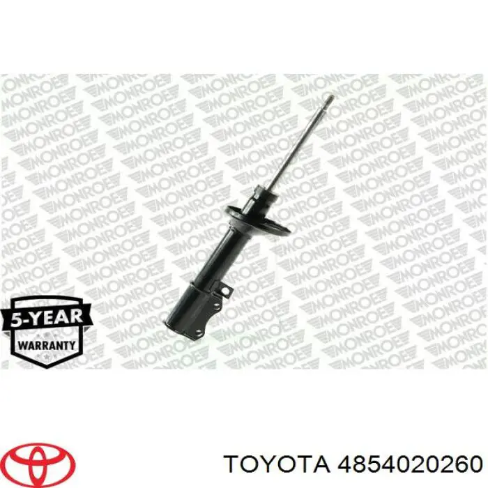 4854020260 Toyota амортизатор задний левый