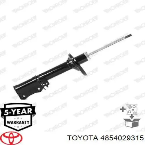 485402B450 Toyota amortecedor traseiro esquerdo