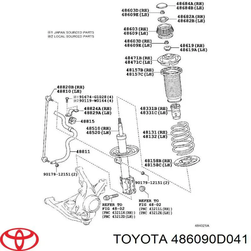 486090D041 Toyota 