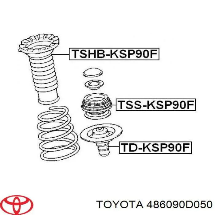 Опора стойки амортизатора переднего Toyota 486090D050 цена, от 10.29 USD