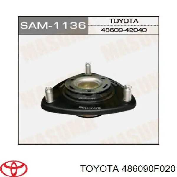 486090F020 Toyota опора амортизатора переднего