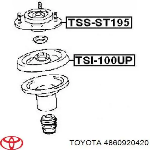 4860920420 Toyota suporte de amortecedor dianteiro