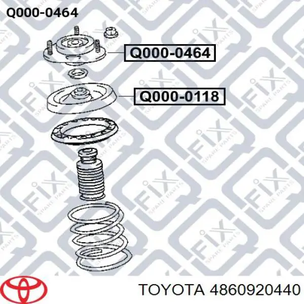 4860920440 Toyota опора амортизатора переднего