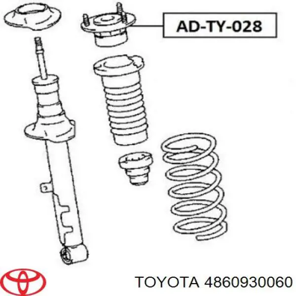 AD-TY-028 NTY suporte de amortecedor dianteiro