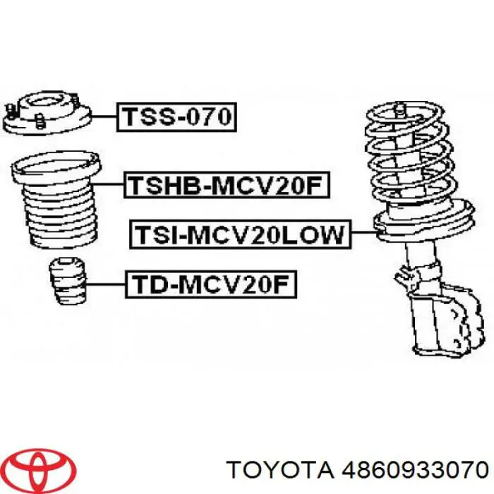 4860933070 Toyota опора амортизатора переднего