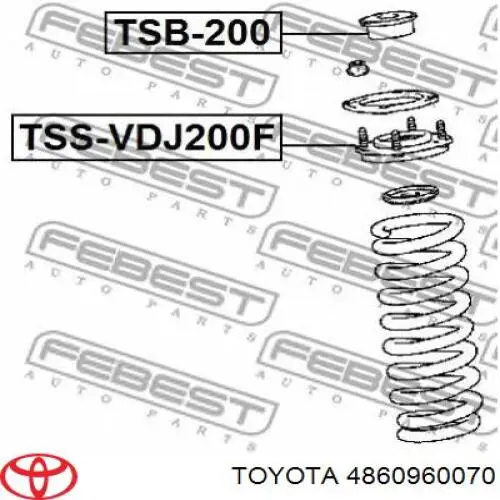 Опора амортизатора переднего Toyota 4860960070