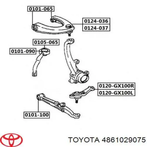 4861029075 Toyota Пыльник опоры шаровой нижней