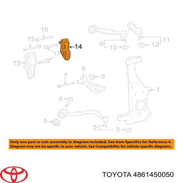  Toyota 4861450050 цена, от 29.63 USD