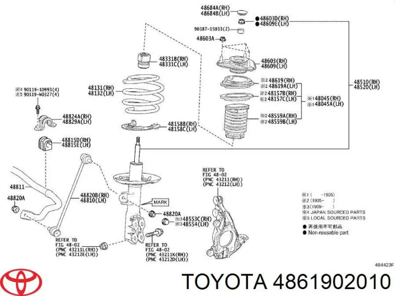  4861902010 Toyota