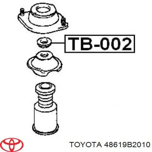 48619B2010 Toyota rolamento de suporte do amortecedor dianteiro