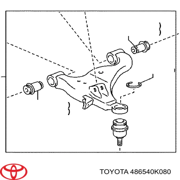 Bloco silencioso dianteiro do braço oscilante inferior para Toyota FORTUNER (N15, N16)