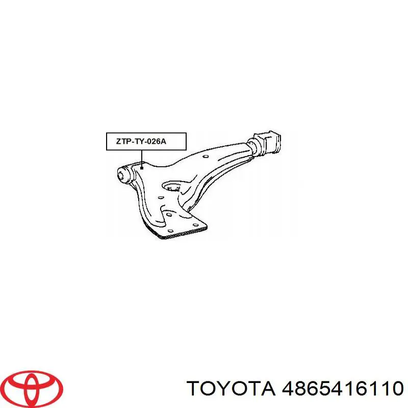 Сайлентблок переднего нижнего рычага 4865416110 Toyota