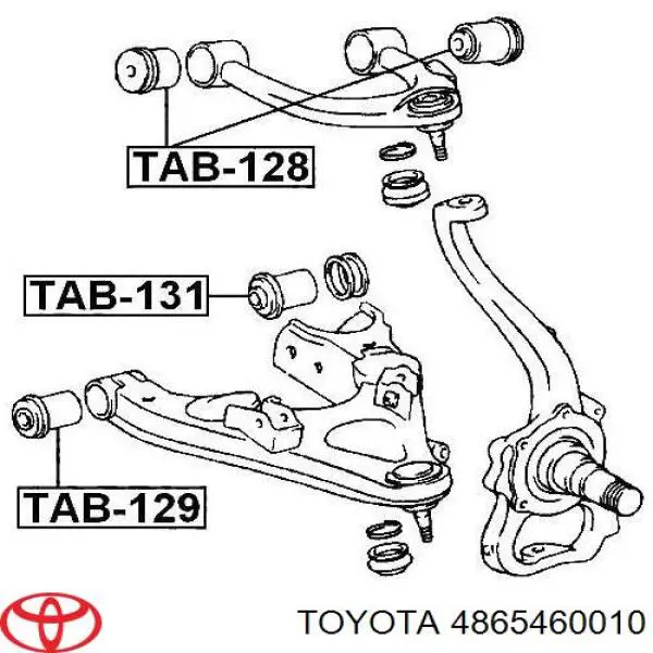 Сайлентблок переднего рычага 4865460010 Toyota