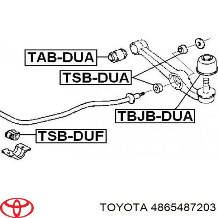 4865487203 Toyota Сайлентблок нижнего переднего рычага