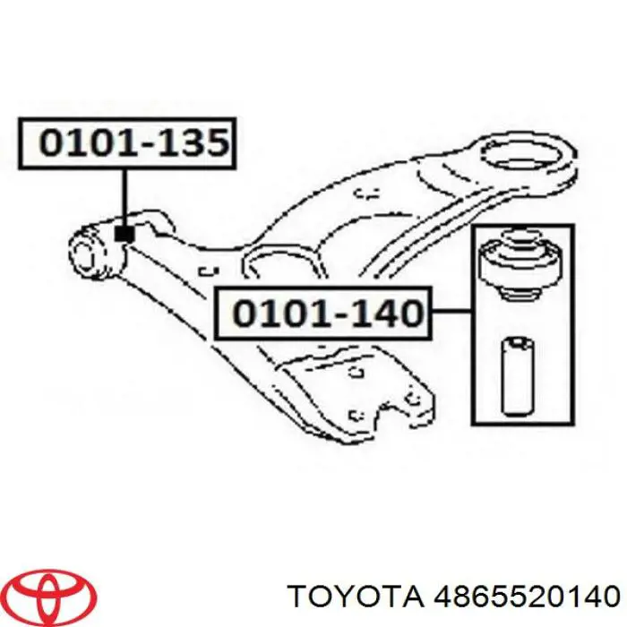 Купить 4865520140 Toyota Сайлентблок нижний передней подвески