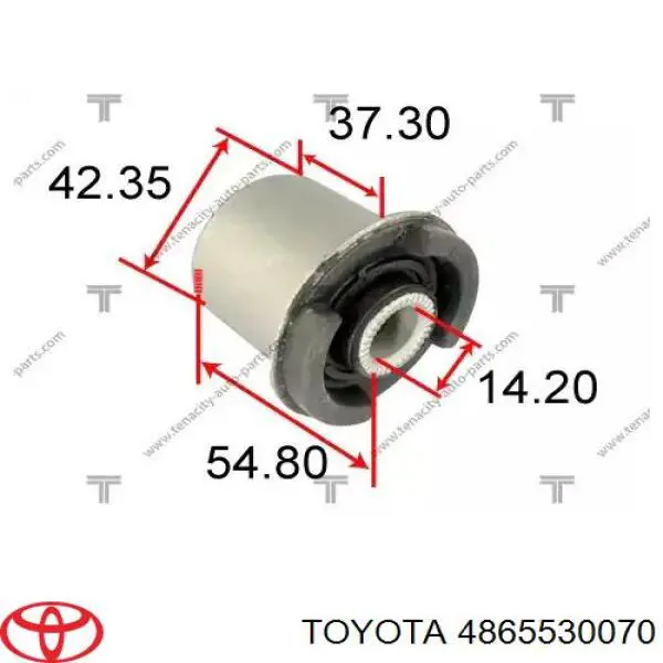 Сайлентблок переднего нижнего рычага 4865530070 Toyota