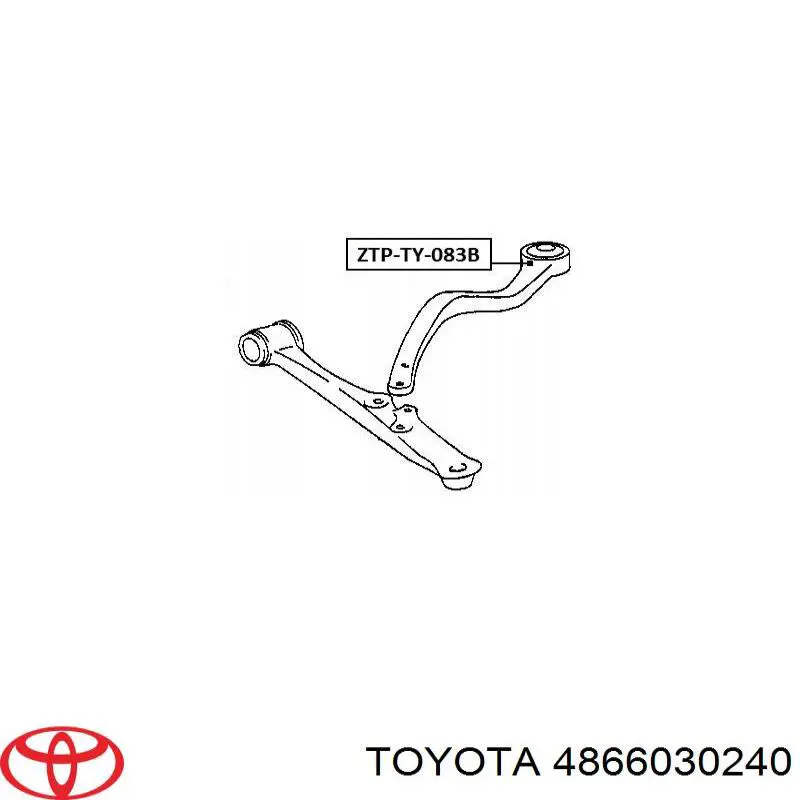 Рычаг передней подвески нижний правый 4866030240 Toyota