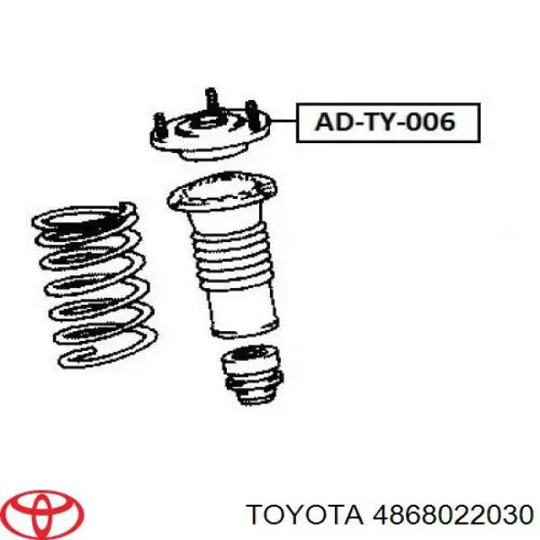 4868022030 Toyota опора амортизатора переднего