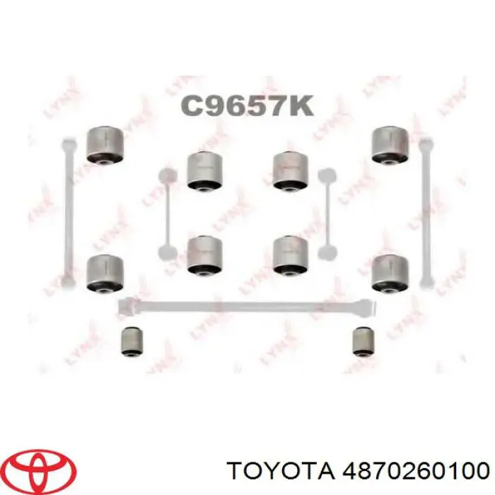 4870260100 Toyota Сайлентблок задней продольной тяги
