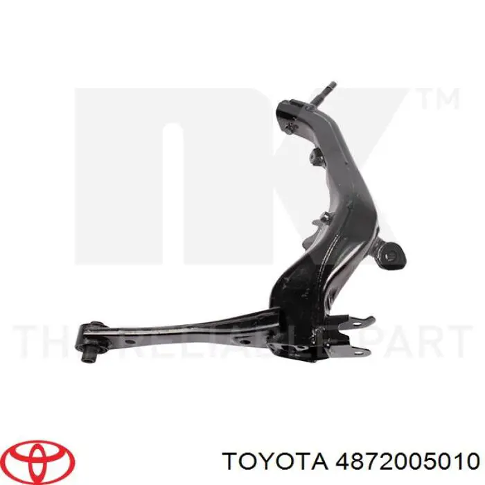 4872005010 Toyota braço oscilante inferior esquerdo de suspensão traseira