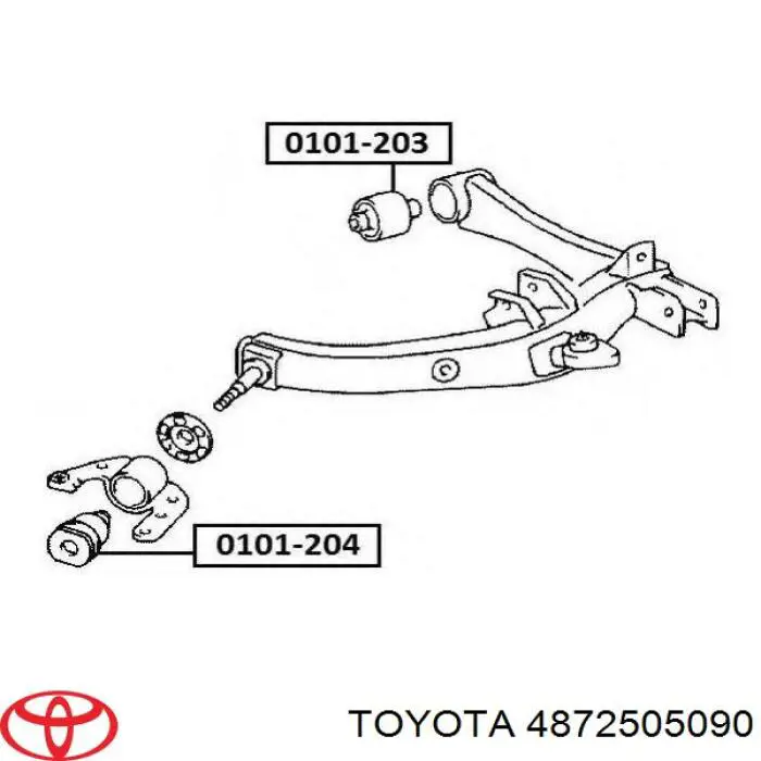 4872505090 Toyota сайлентблок заднего нижнего рычага