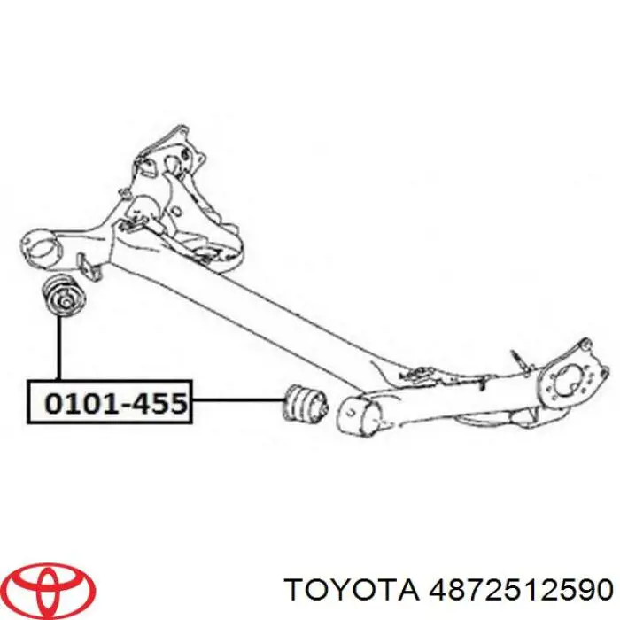 Suspensión, cuerpo del eje trasero 4872512590 Toyota