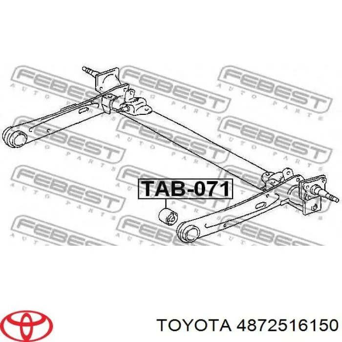 4872516150 Toyota bloco silencioso do braço oscilante inferior traseiro